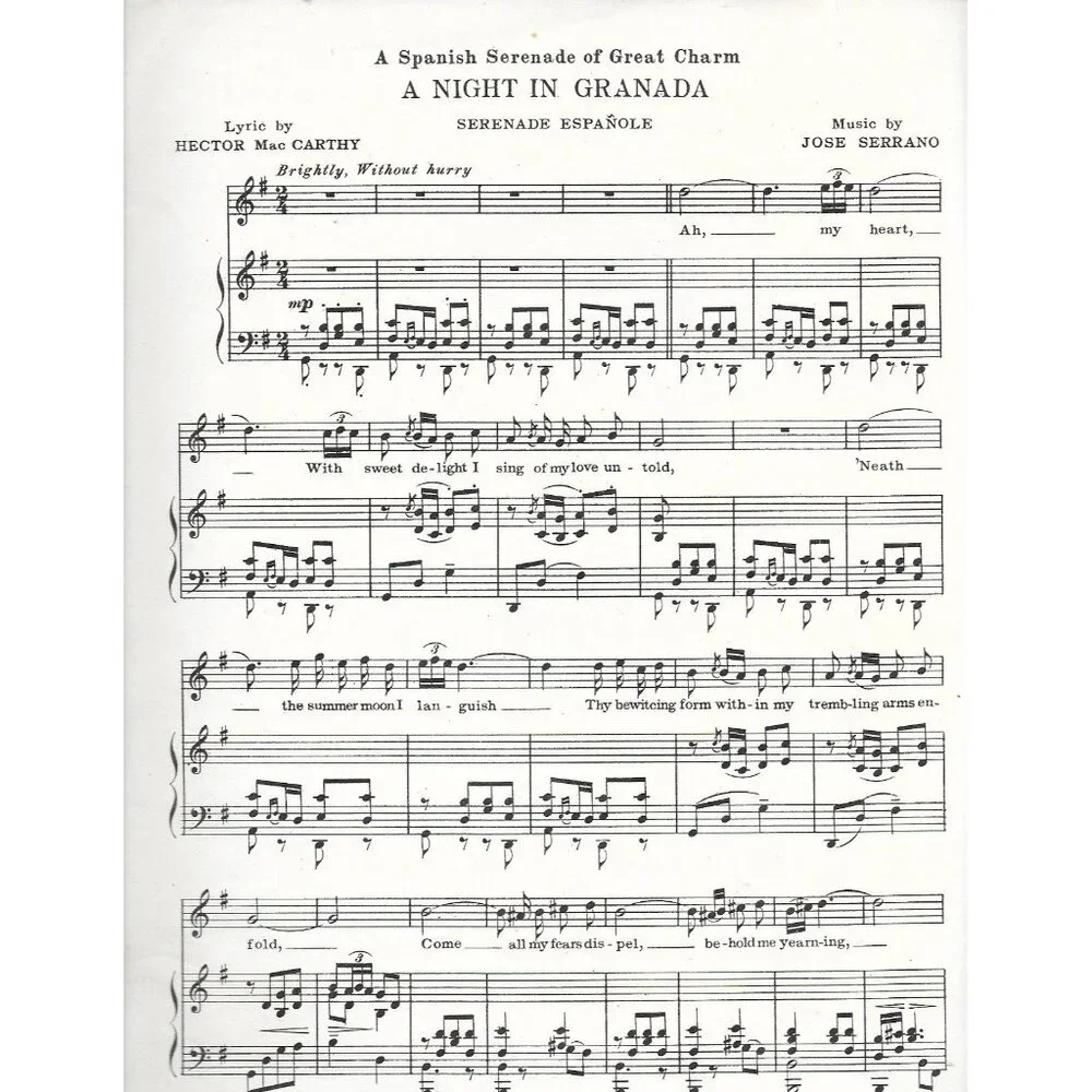 1923 Marcheta Sheet Music Victor Schertzinger Old Mexico Serenade Piano - Picture 3 of 3